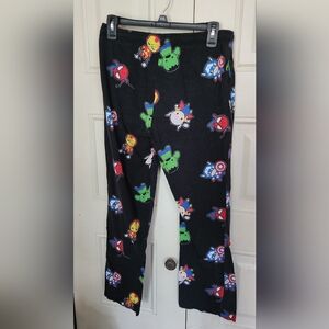 Marvel Black Chibi Superhero Cotton Pajama Pants